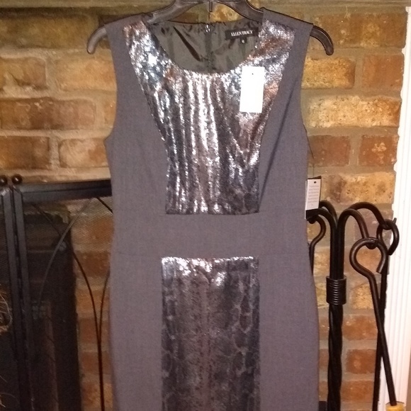 ellen tracy evening dresses TIE WAIST V-NECK DRESS Dusk Blue / S main image 0